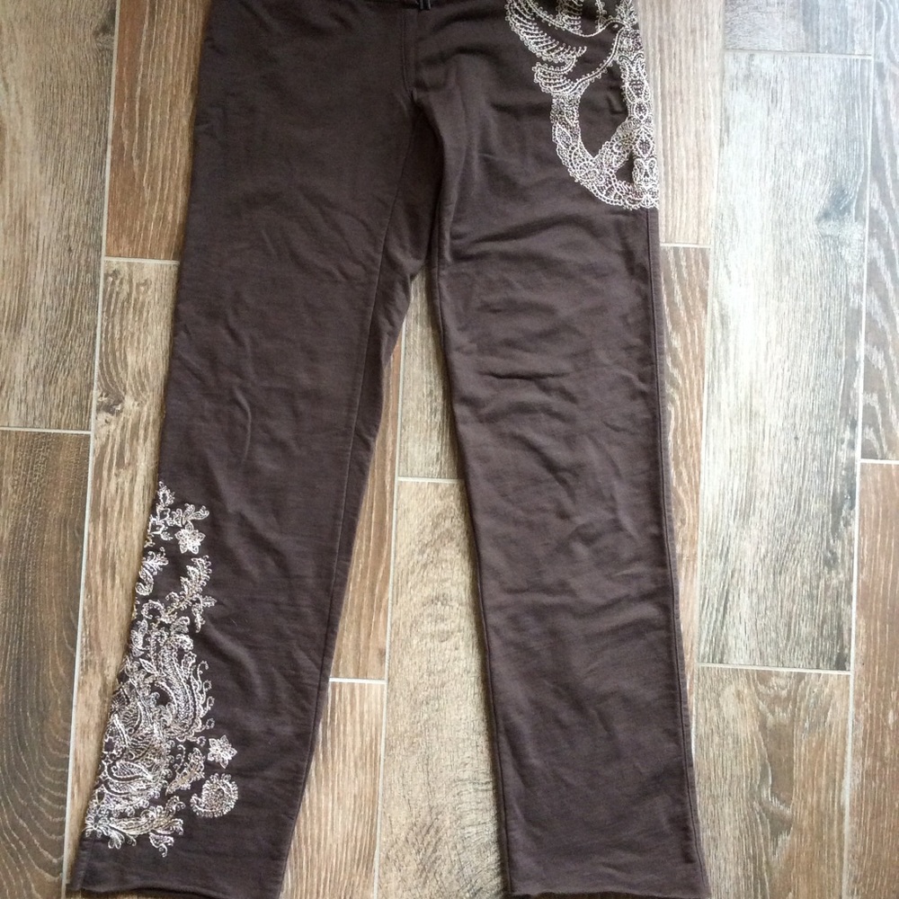 Brown Lucky Brand drawstring lounge pants x-small
